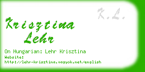 krisztina lehr business card